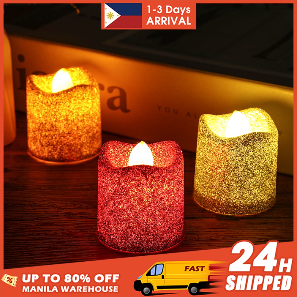 Smokeless LED Wave Glitter Candle Light Atmosphere Romantic Candles