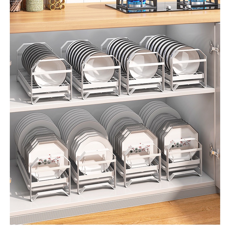 KITkitchen Kitchen Rack Dish Plate Bowl Storage Rack Home Cupboard Storage Rack Dishes Rack Bowl