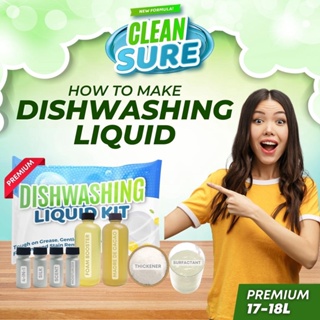 CleanSure Premium Dishwashing Liquid Soap DIY Kit 17 Liters Yield  Concentrated & Complete Set