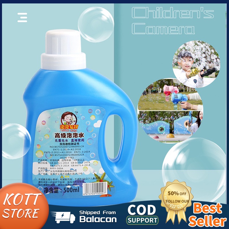 Bubble Water refill 500ml Colorful Bubble Water Bubble Toy Supplement ...