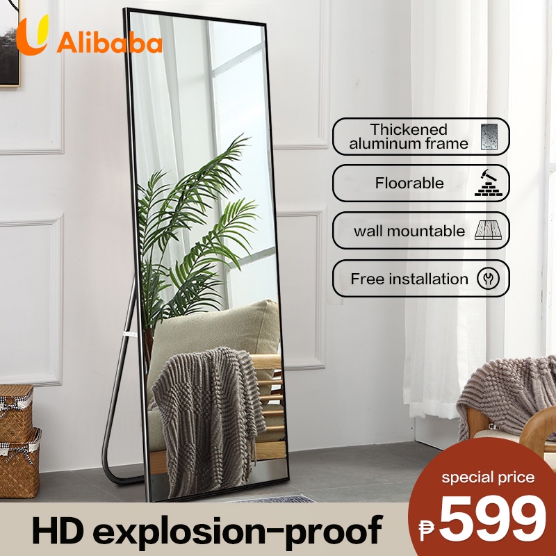 Mirror HD full-body mirror wall-mounted glass floor-to-ceiling mirror ...