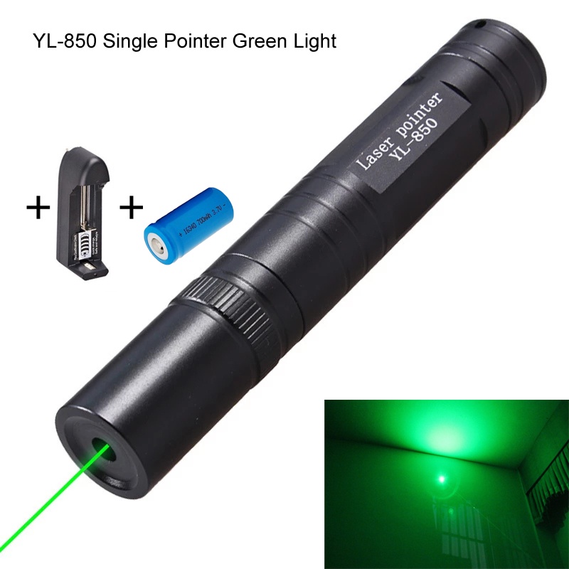 JD-850 Switch Button Green Laser Flashlight Single Point Beam Pen Sales ...