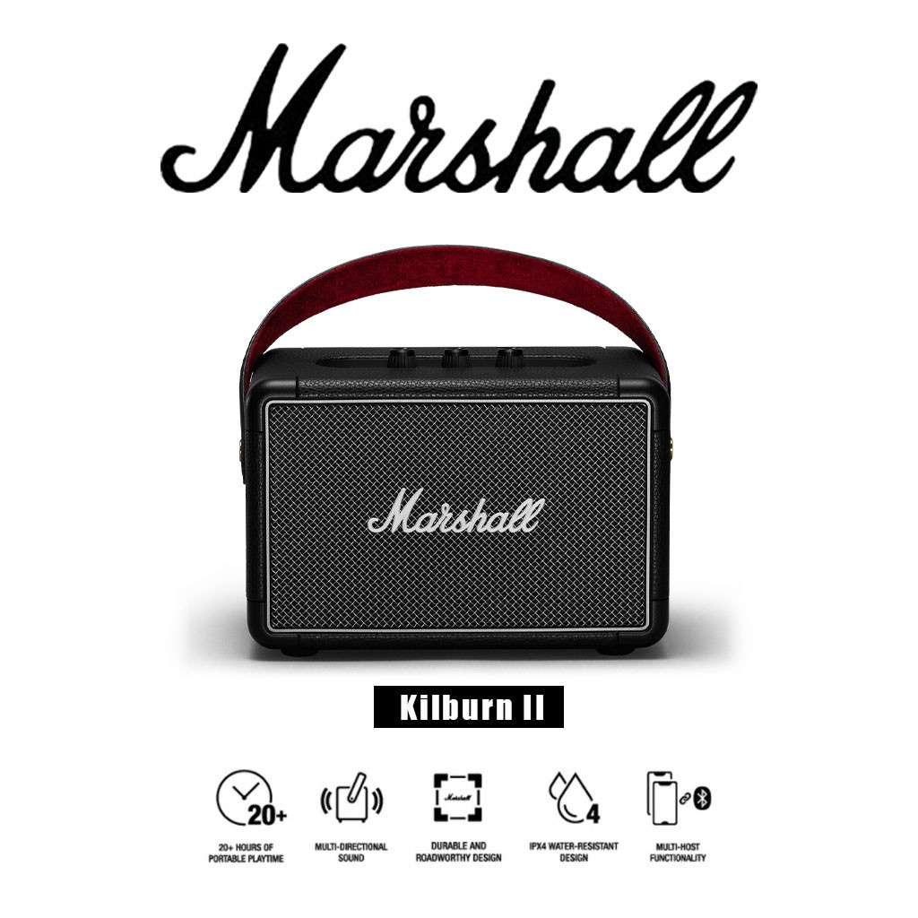 Marshall Kilburn II Portable Bluetooth Speaker Black Kilburn 2