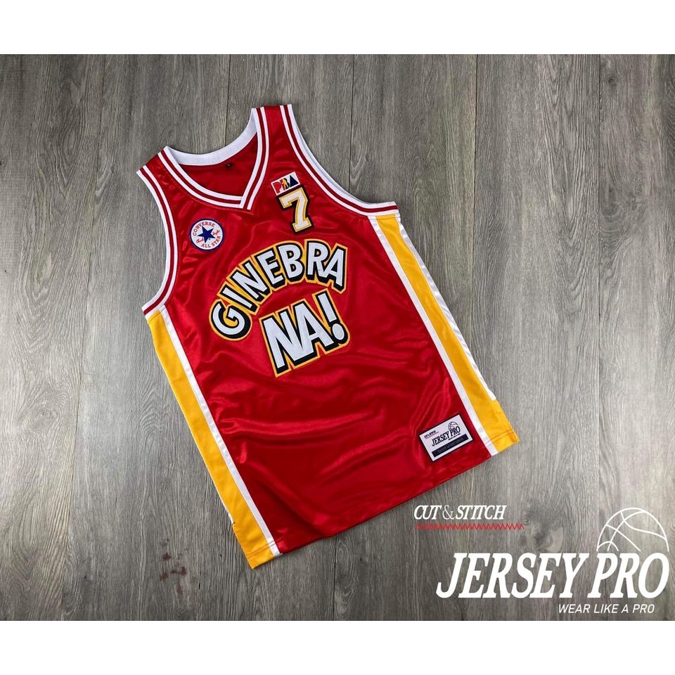 PBA Basketball Jersey GINEBRA Full Sublimation Design Red White ...