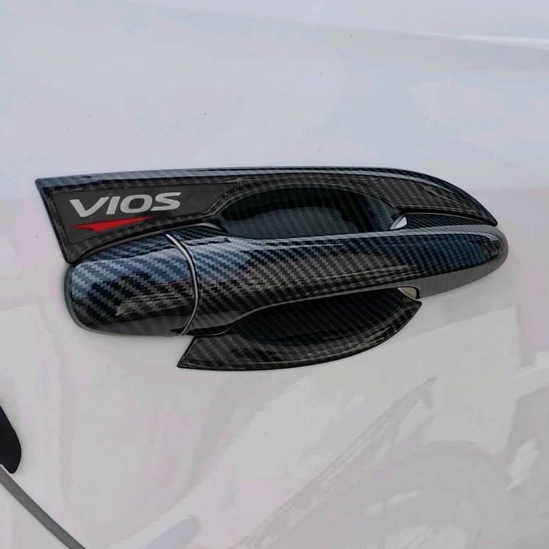 For TOYOTA VIOS 20192023 carbon fiber pattern car door handle bowl