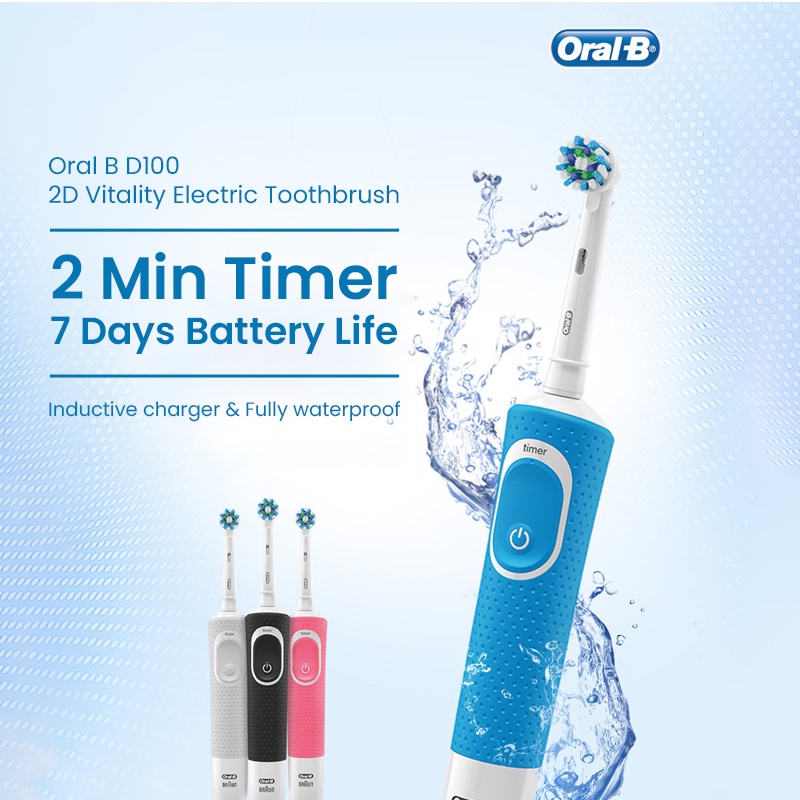 Oral B Electric Toothbrush D100 2D Toothbrush Aboute 7,600 Times ...