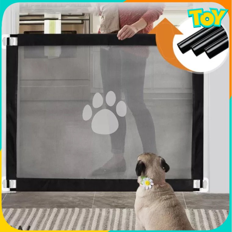 【COD】Magic safety gate dog fence Clever mesh safety guard Folding