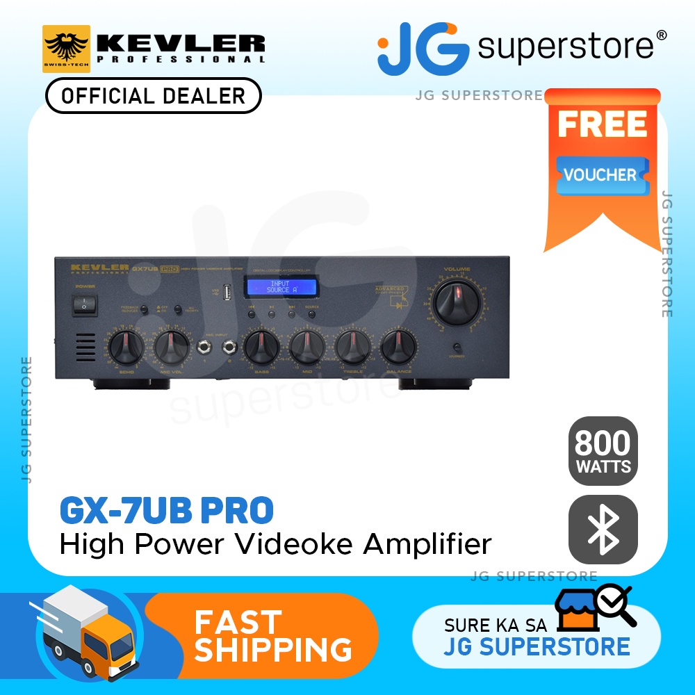 KEVLER GX7UB PRO 800W X2 High Power Videoke Amplifier with USB