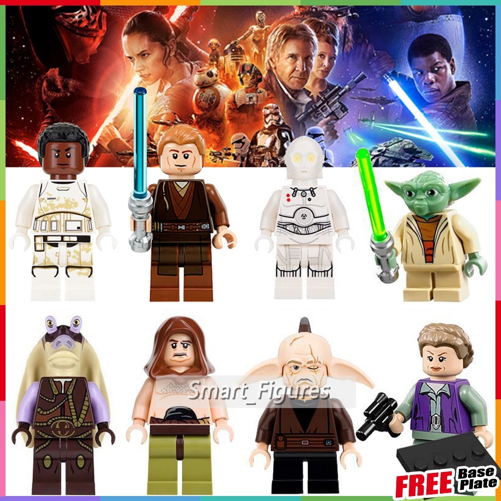 Anakin Minifigures Princess Leia Even Piell Gungan Master Yoda Star ...