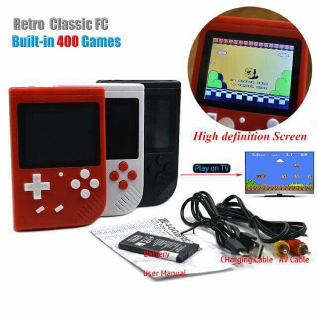 3.0inch Retro FC 400 in 1 Gameboy Handheld Console Shopee
