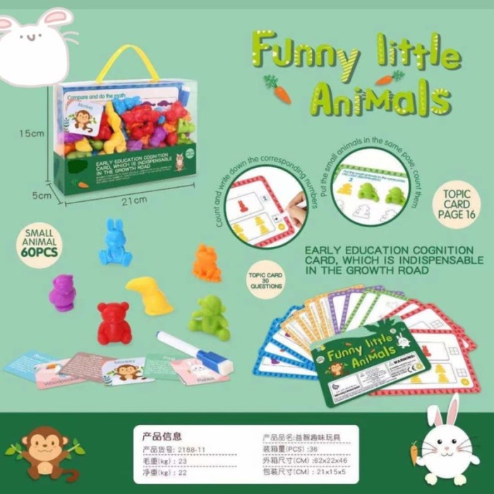 Colorful COUNTER SET - Animal (Box Packaging) | Shopee Philippines