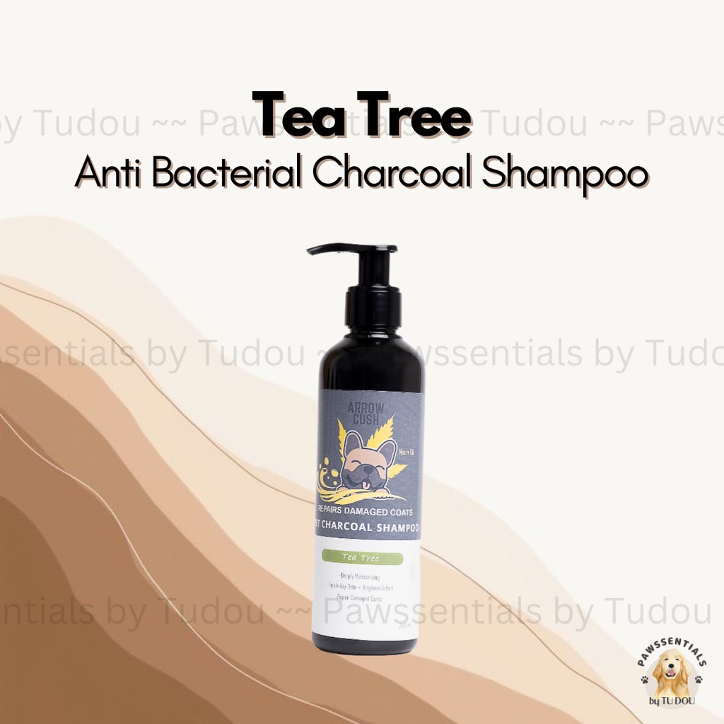 Tea Tree Neem Oil Pet Charcoal Shampoo Dogs Cats Shampoo 250ml Shopee