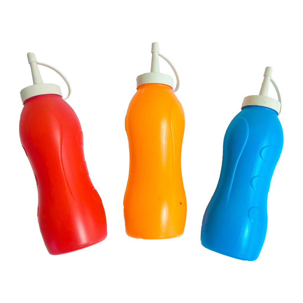 H&H Condiment Bottle Plastic Dressing Bottles Squeeze Squirt
