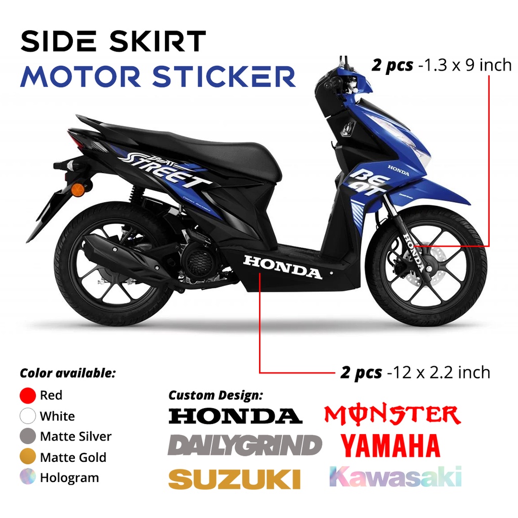 Scooter Side Skirt Motor Bike Sticker | Shopee Philippines