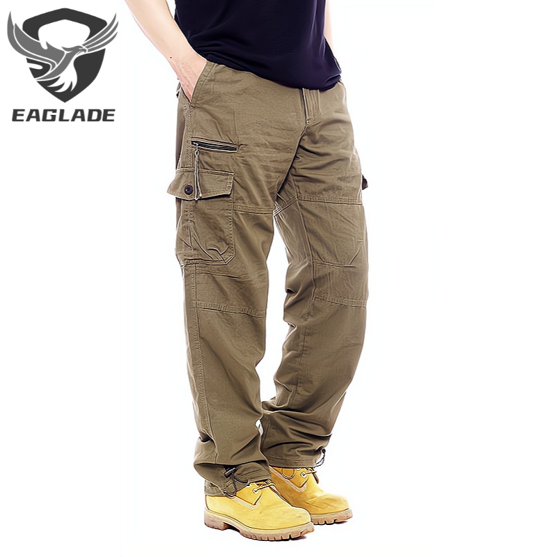EAGLADE Brown Tactical Cargo Pants For Men S7 M-5XL | Shopee Philippines