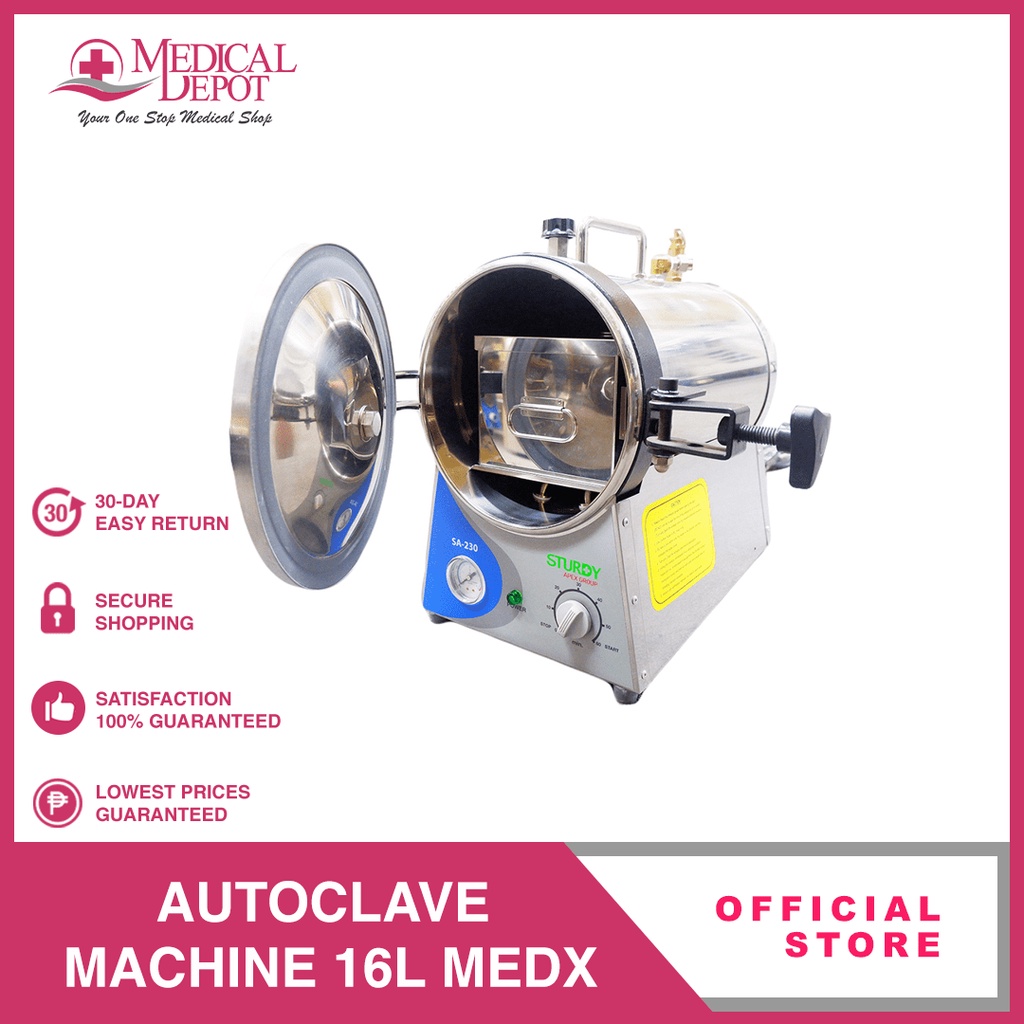 MedX Autoclave Machine 16L Sturdy Shopee Philippines