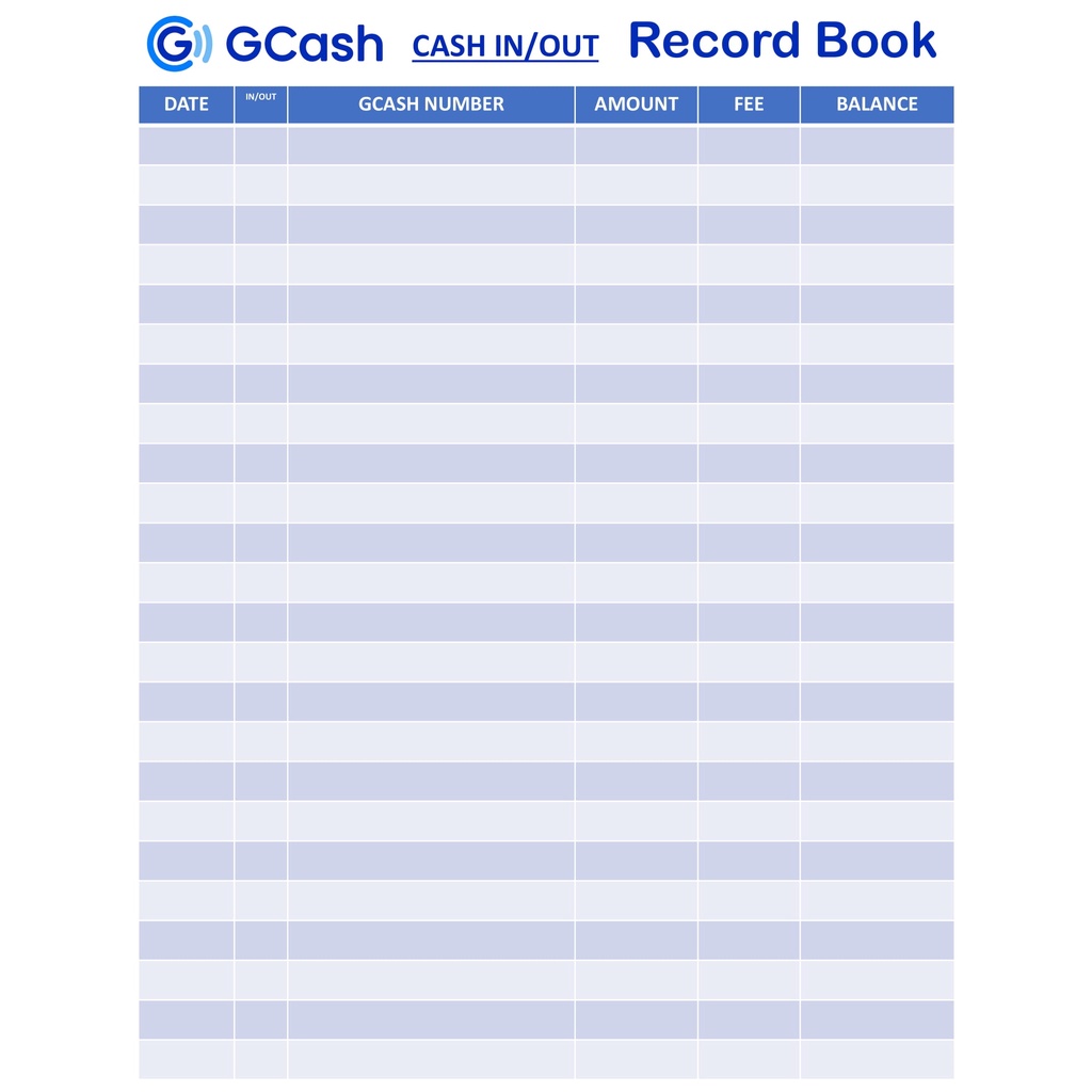 GCASH RECORD BOOK WITH TRANSACTION SLIP Shopee Philippines