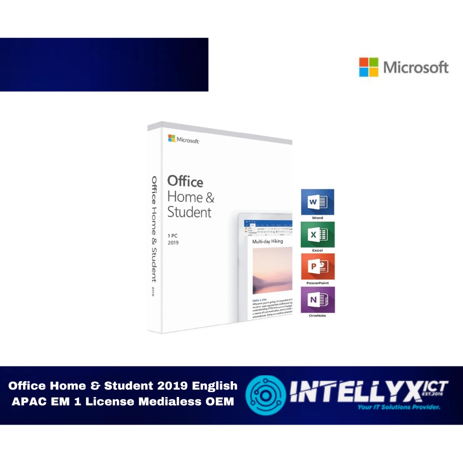 Office Home & Student 2019 English APAC EM 1 License Medialess OEM