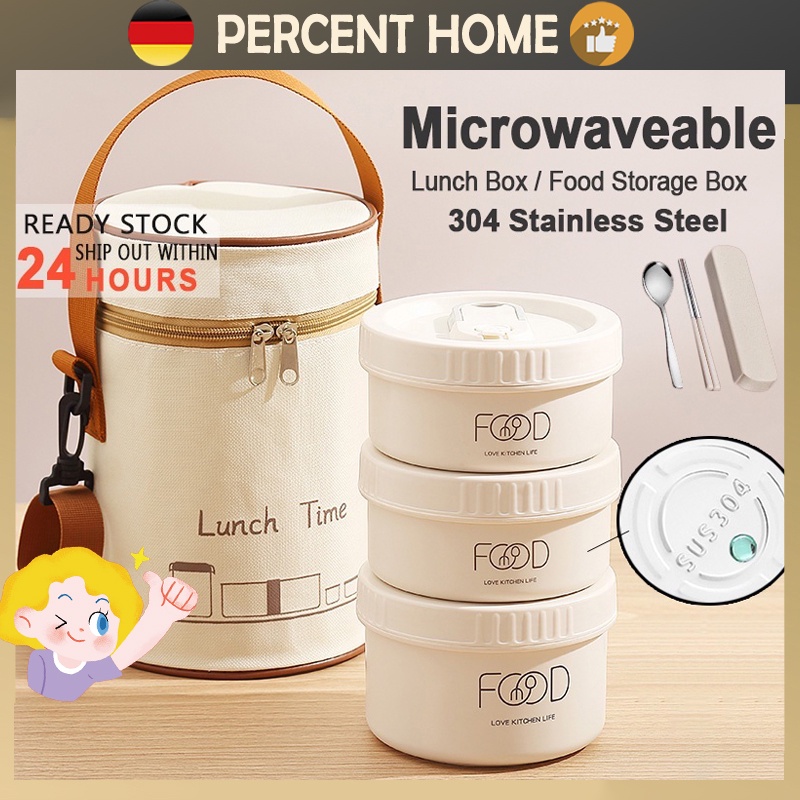 Thermal Lunch Box Insulated 304 Stainless Steel Bento Box Set Portable