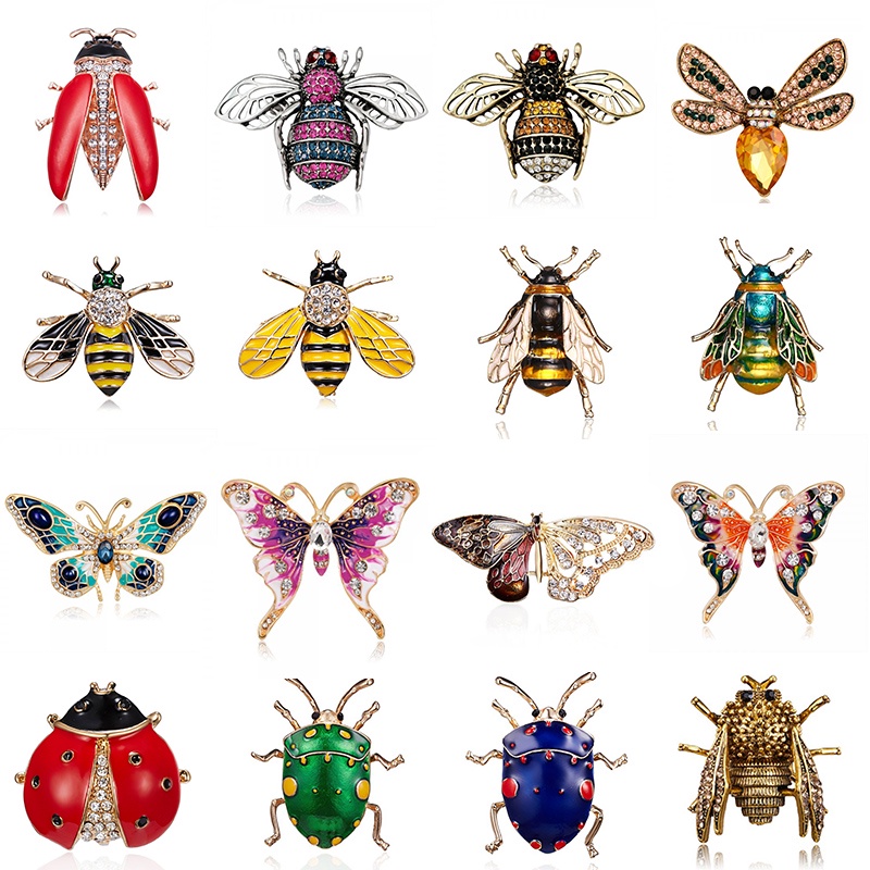 Fashion Insect Bee Butterfly Ladybug Brooches Pins | Shopee Philippines