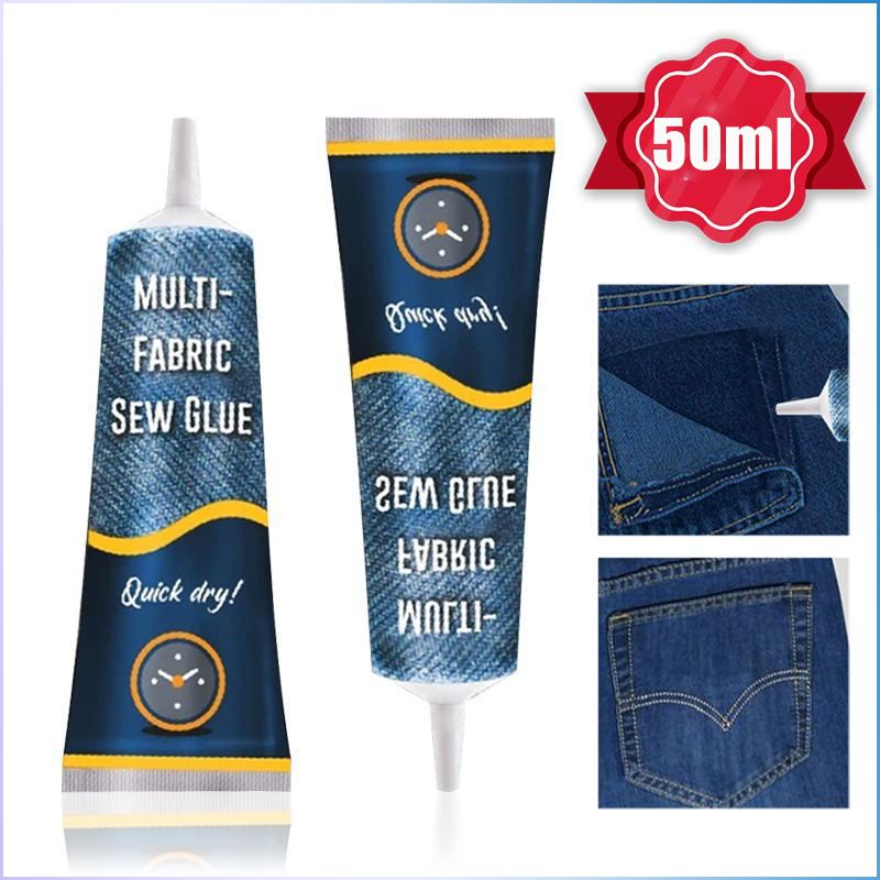 Sew Stitch Multiuse Fabric Adhesives Tool Fast Tack Dry Sew Glue Jeans