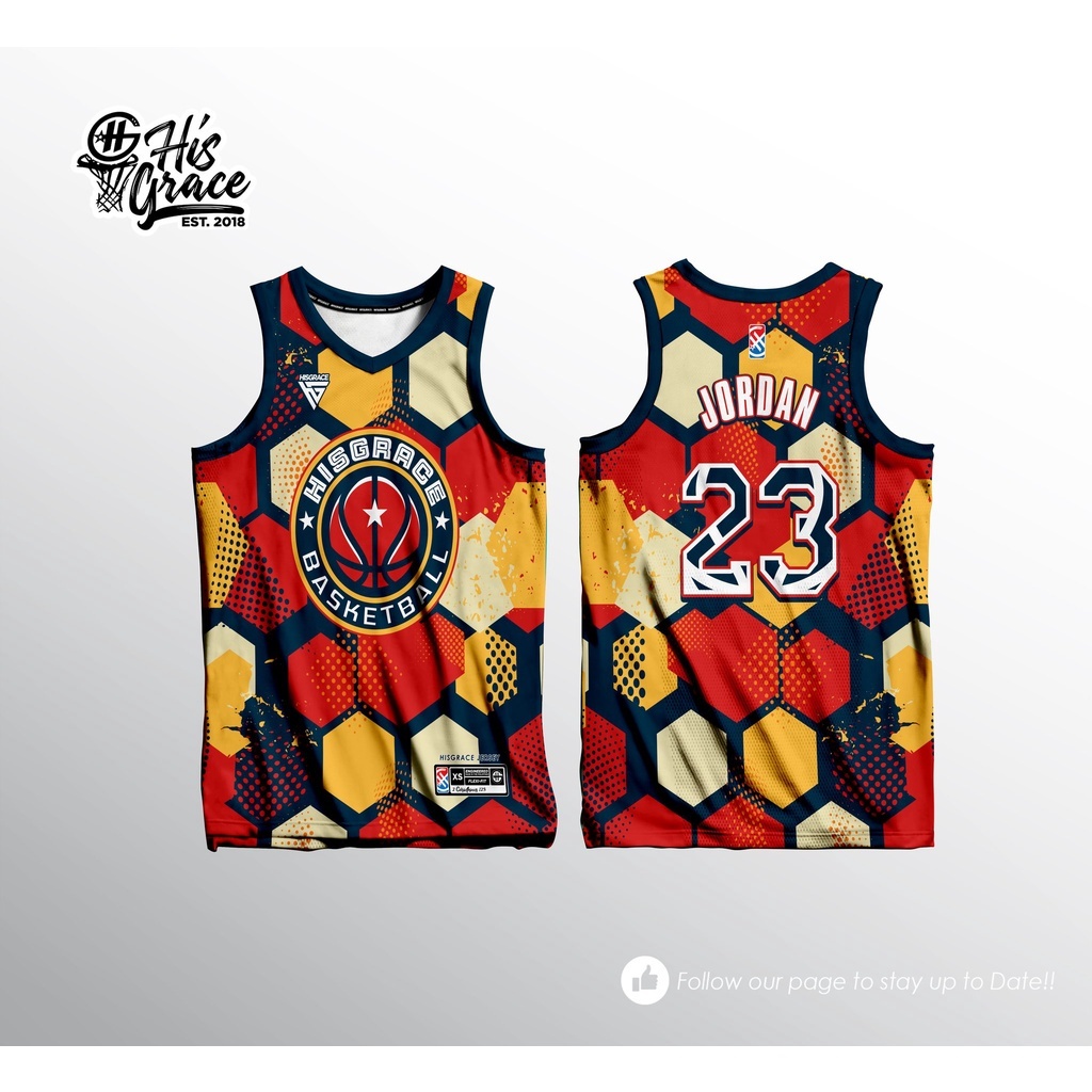 33 HG BASKETBALL YELLOW RED FULL SUBLIMATION HG JERSEY Shopee Philippines
