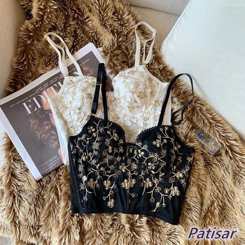 Women's Embroidered Floral Bra Push Up Padded Lingerie | Shopee Philippines