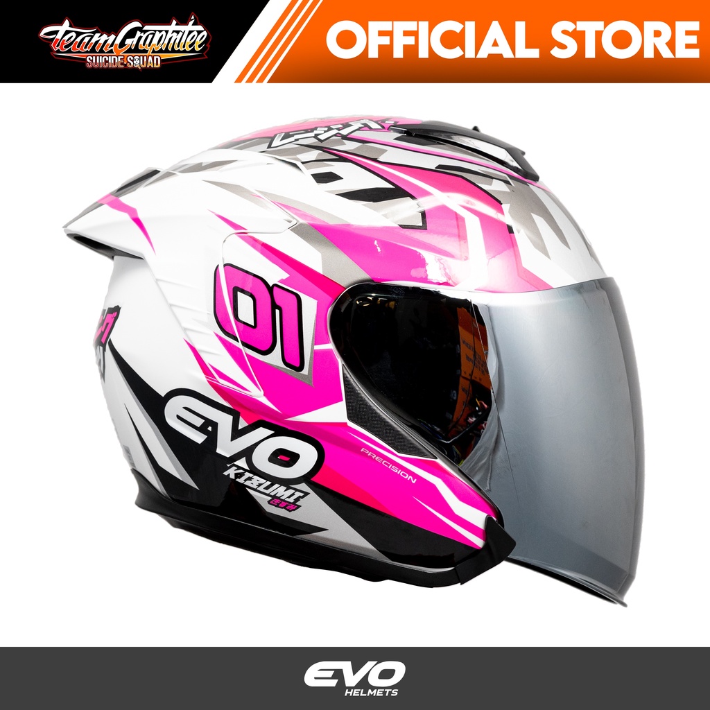 EVO HELMETS RX5 KIZUMI (HALF FACE DUAL VISOR) w/ free clear lens ...