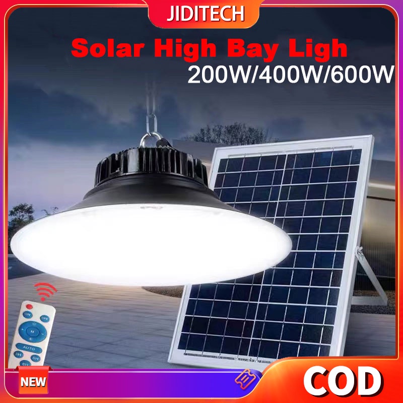 Jiditech Solar High Bay Light 80W/200W/400W/600W Outdoor Waterproof
