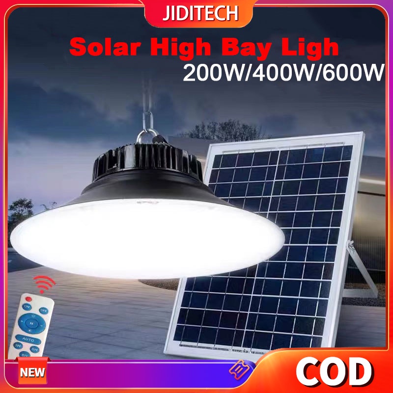 Jiditech Solar High Bay Light 80W/200W/400W/600W Outdoor Waterproof ...