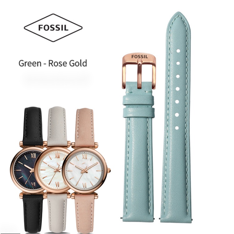 Fossil 18mm blush leather strap sale