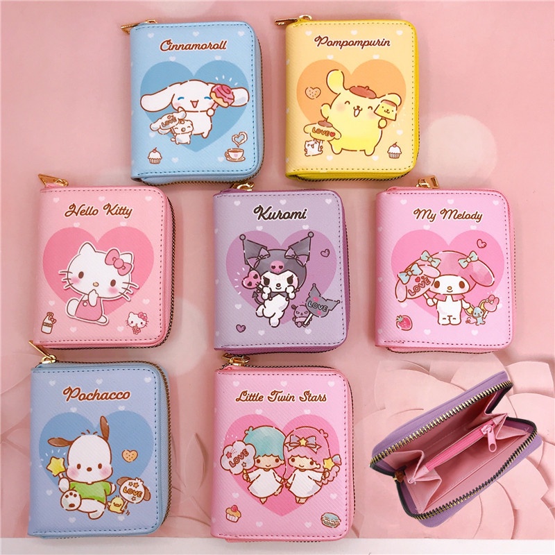 Kawaii Hello Kitty Cinnamoroll My Melody Kuromi Sanrios New Pu Casual ...