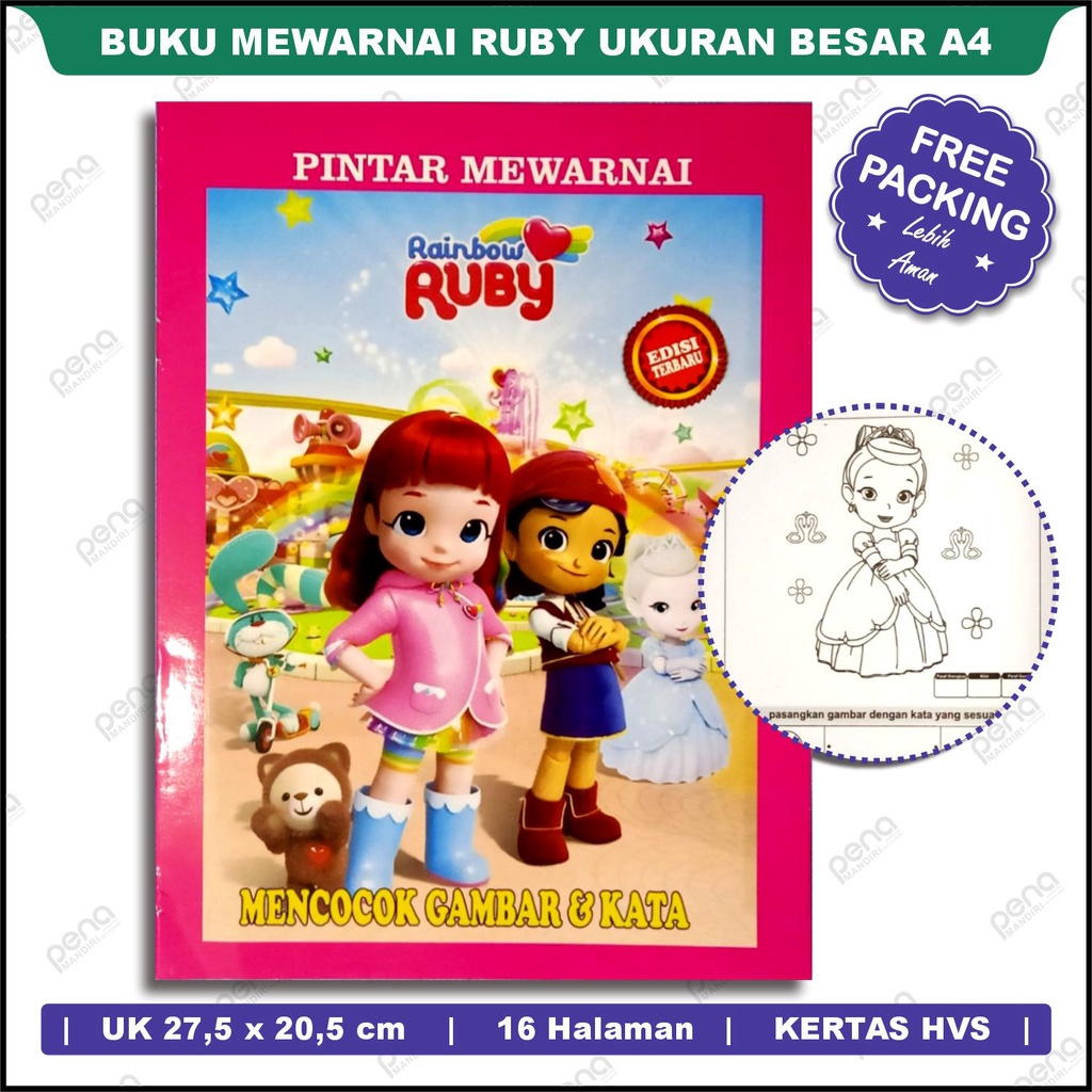 Rainbow Ruby Coloring Book - Children's Coloring Book | Shopee Philippines