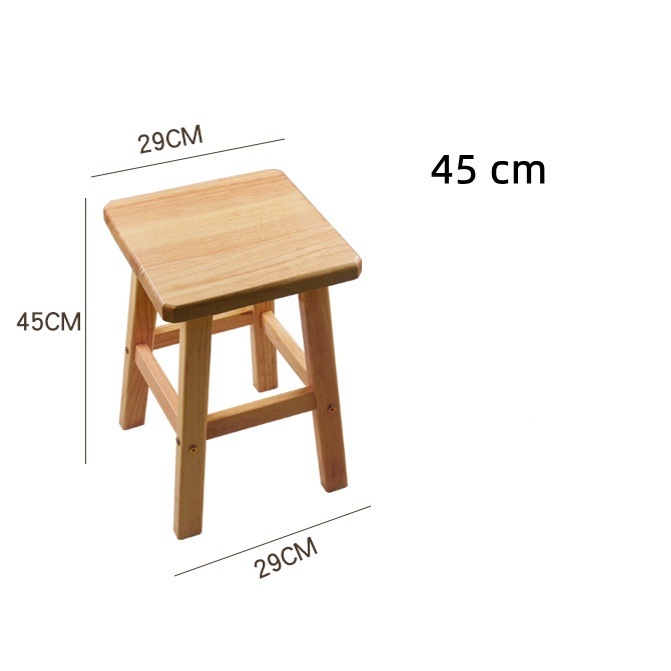 stool chair Wooden Square Seat High Stool （80cm 70cm 60cm 45cm ）bar ...