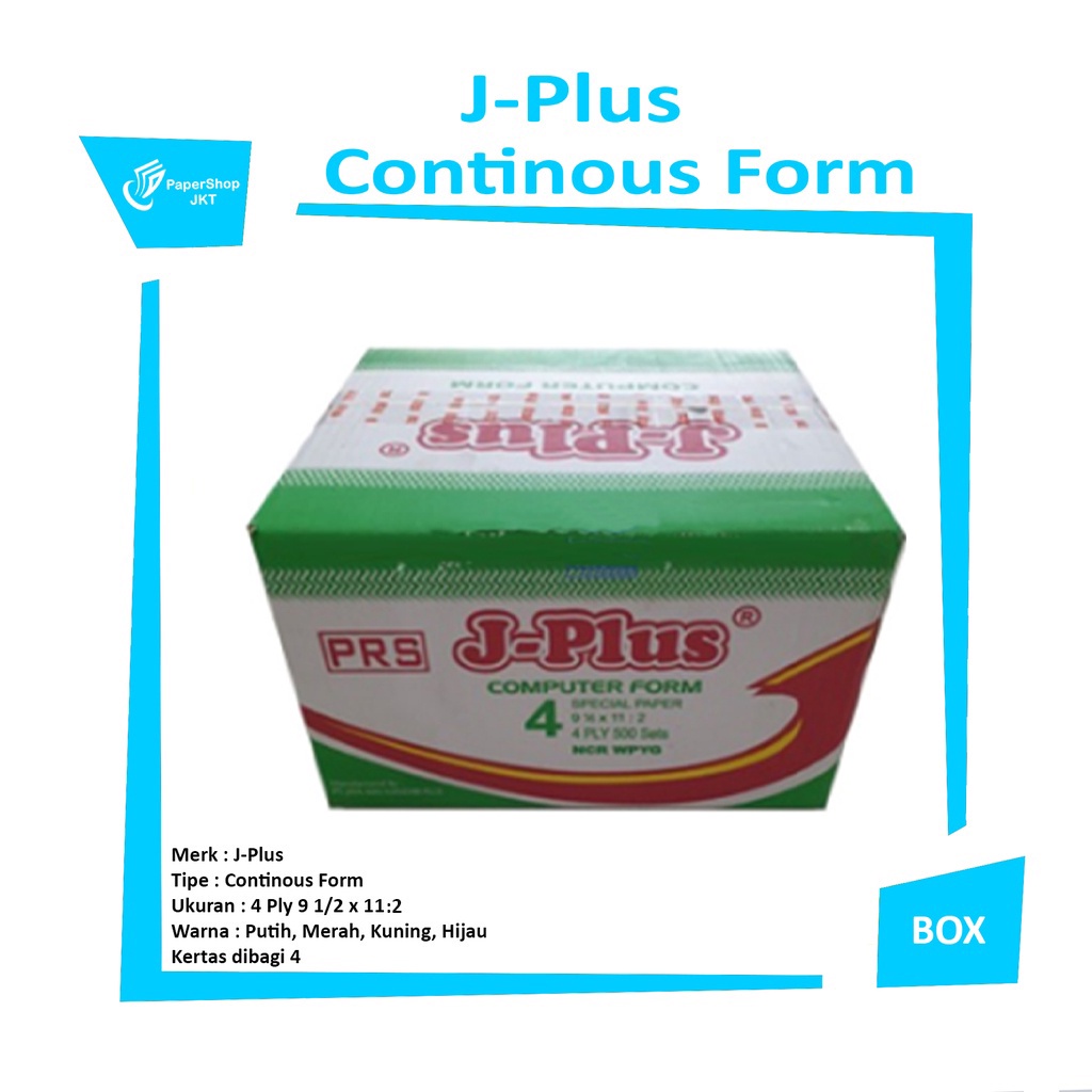 Jplus - Continuous Form 91/2x11 4 Ply/2 NCR Computer Paper | Shopee ...