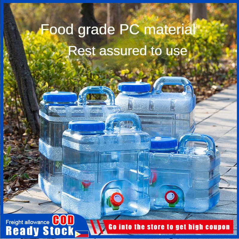 5L/10L/15L Portable FoodGrade Water Container with Faucet for Camping