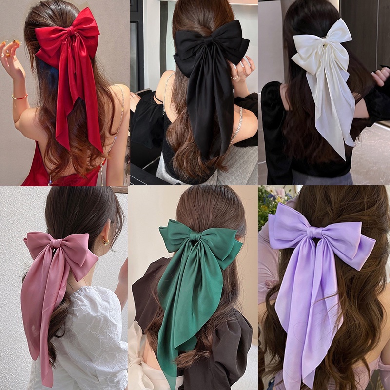 Women Ribbon Hair Tie Hair Accessories Bowknot Ribbons Braided Hairpins ...