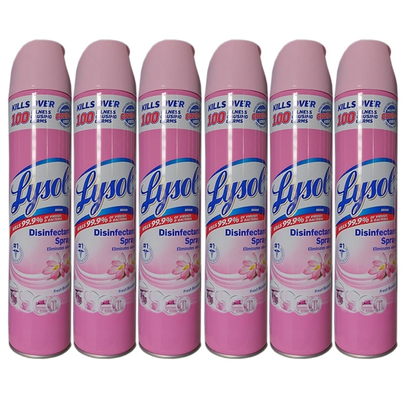 COD Set of 6 Lysol Fresh Blossom Scent Disinfectant Spray 681ml (510
