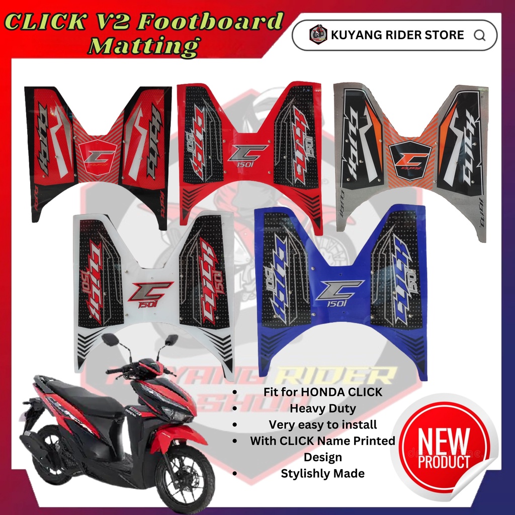 HONDA CLICK V2 Footboard Matting with Rubber matting | Stylishly Made ...