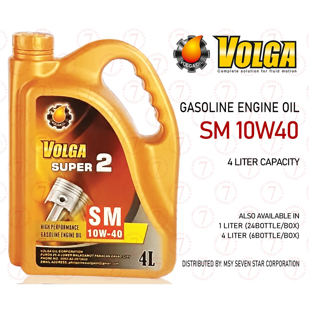 VOLGA SM 10W40 4L Heavy Duty GASOLINE ENGINE OIL | Shopee Philippines