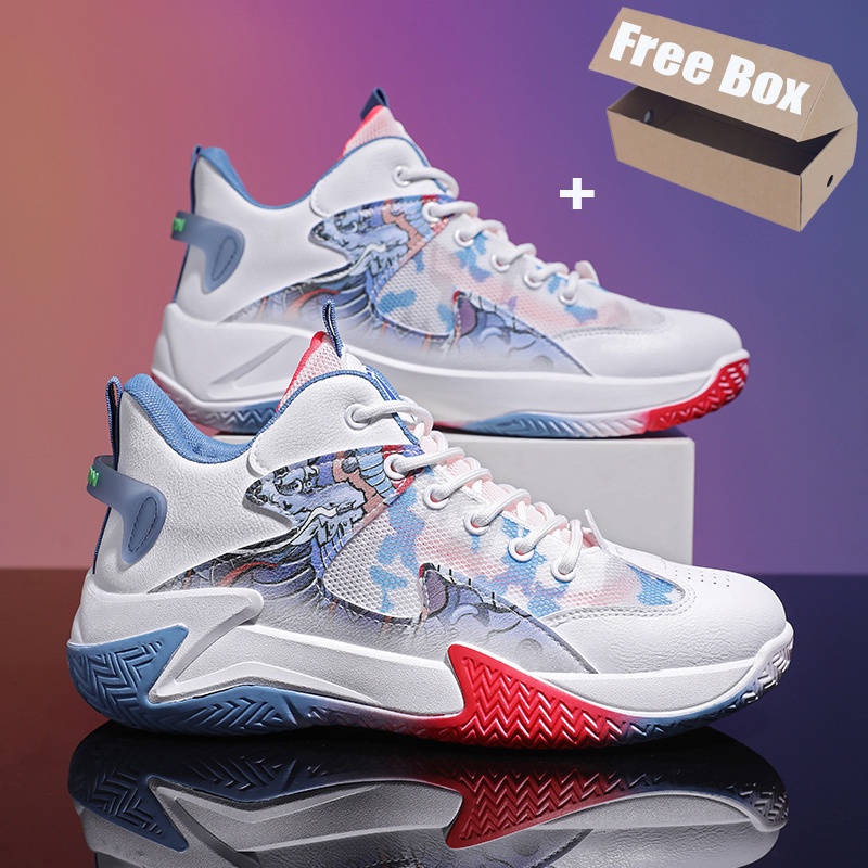 【With Box】New Men's Sports Shoes Summer Spikes Basketball Shoes For Men ...