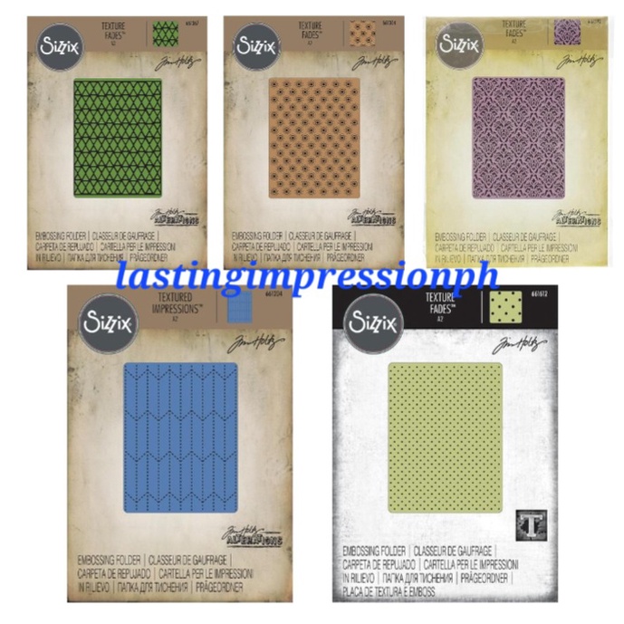 Tim Holtz Texture Fades Embossing Folders A2 