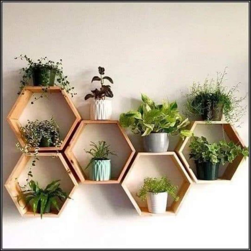 Hexagon Kayu Hiasan Dinding Hexagon Wall Decor Shopee Philippines
