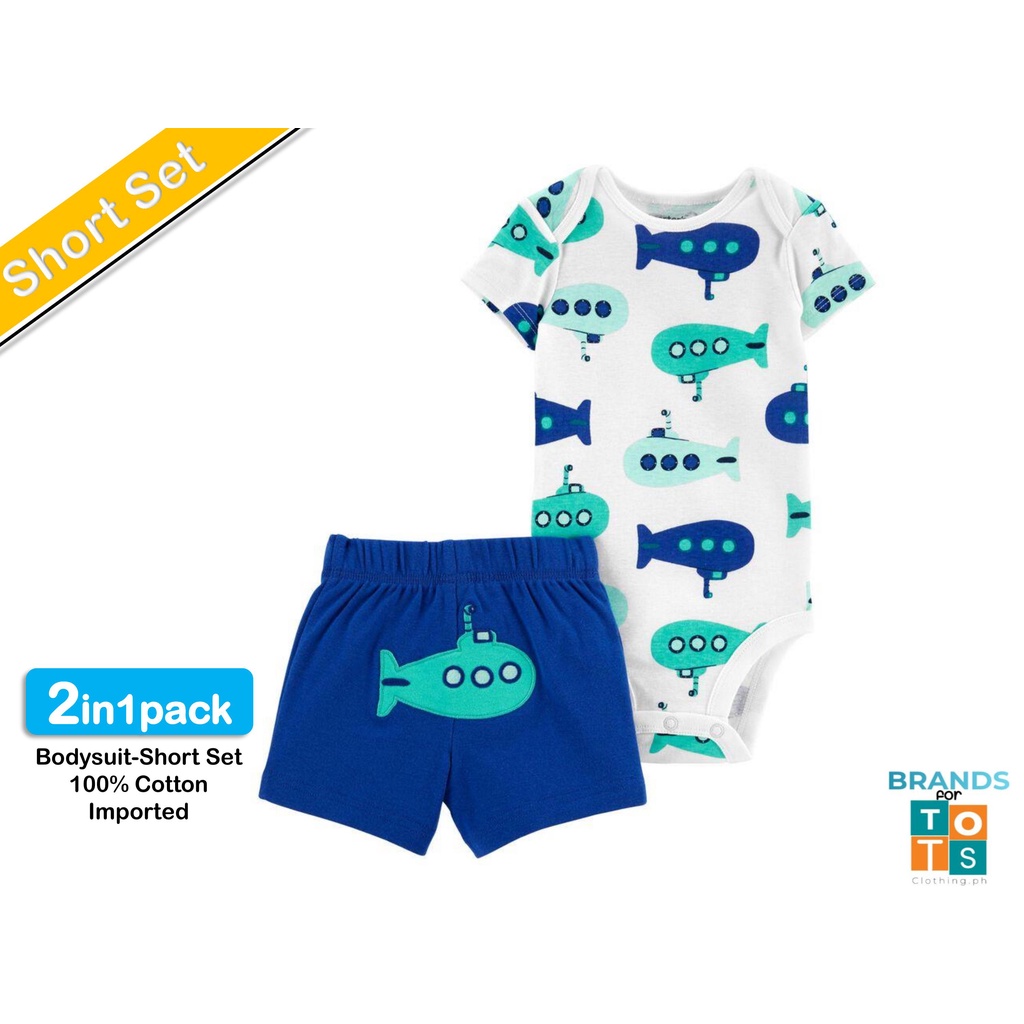 2pack Short/Onesie Set Baby Boy Shopee Philippines