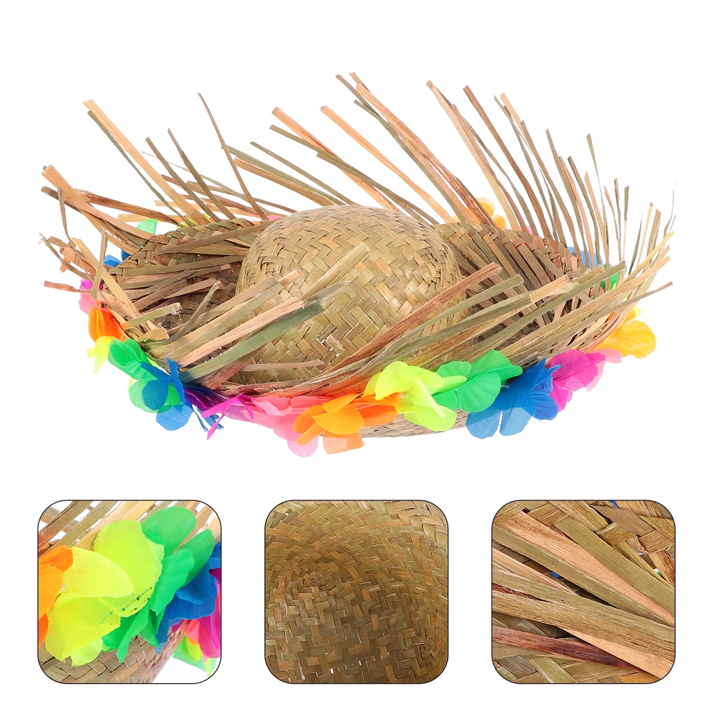READY STOCK Hawaiian Hat Beach Comber Curl Up Edges Hats for Men Straw Fancy Dress Miss Man Shopee Philippines