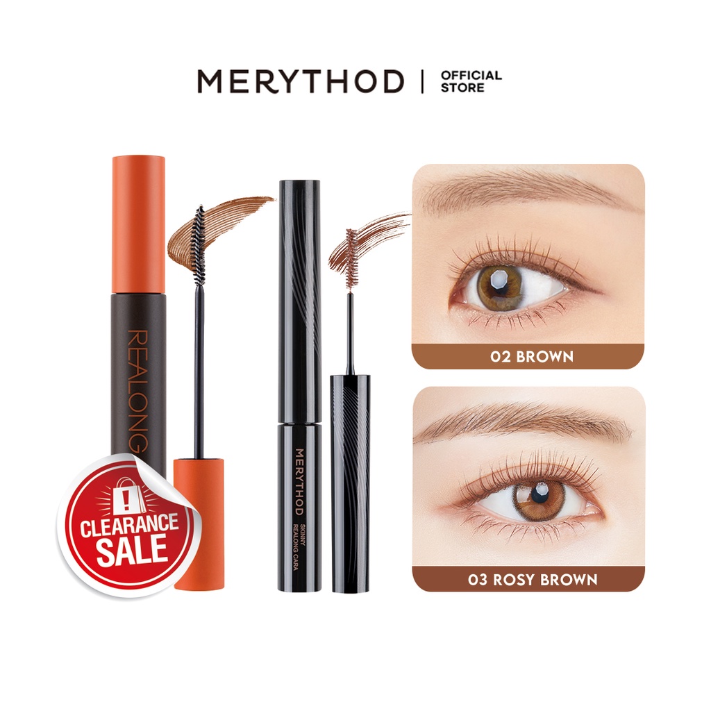 MERYTHOD Realong Waterproof Mascara 02 Brown Skinny Real Long Mascara ...