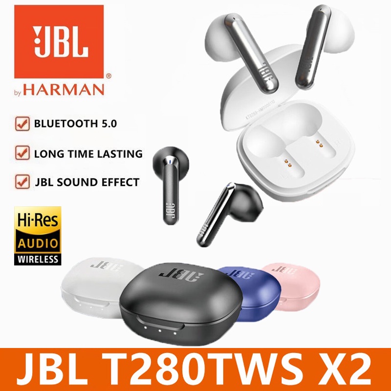 JBL T280TWS X2 Wireless Bluetooth InEar Sports Earbuds Noise