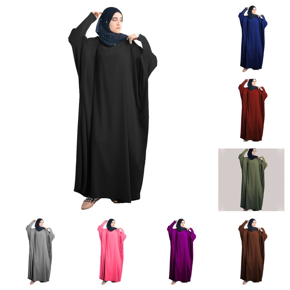 Ramadan Muslim One Piece Prayer Hijab Dress Garment Jilbab Women Hooded Abaya Full Cover Jilbab 6329