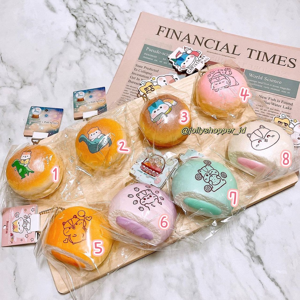 Poli Sugar Bun Squishy/Hamburger Cream Bun Squishy by Popularboxes (Hong Kong Brand) BNIP