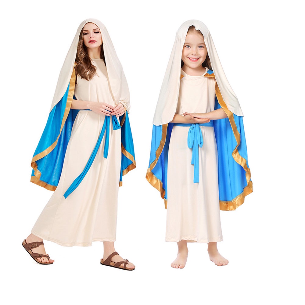 Children Virgin Mary Nativity Cosplay Costume Anime Adult Halloween